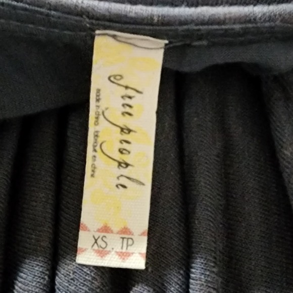 Free People‎ Boho Grey Dress Lagenlook Oversized Women's XS has pockets - Picture 8 of 8